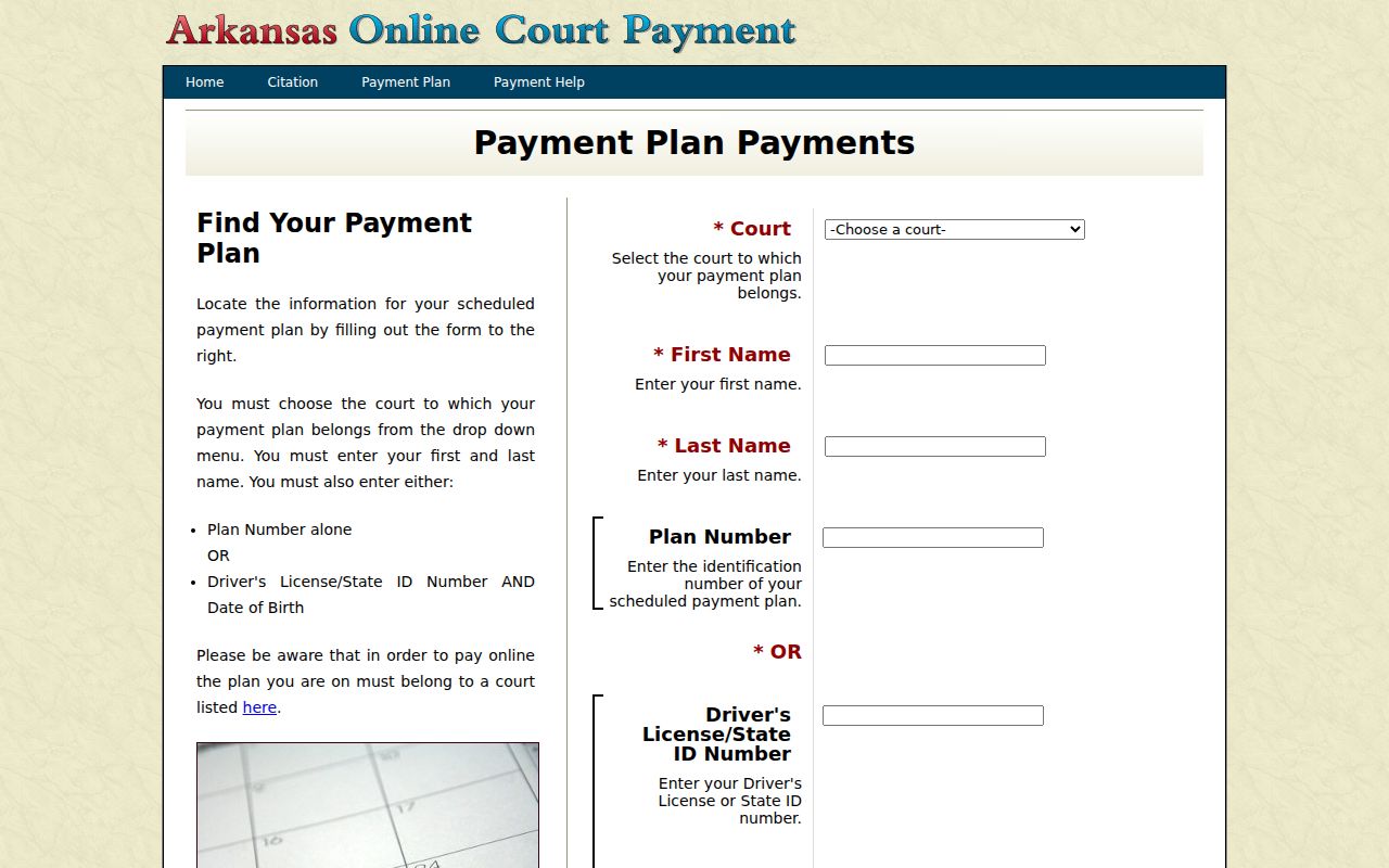 Logan County traffic warrant payment plan query