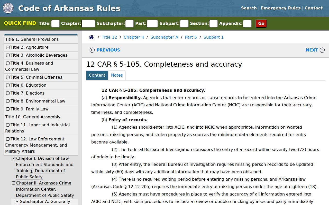 Official ACIC wanted-record rule for Logan County warrant confirmation